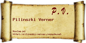 Pilinszki Verner névjegykártya